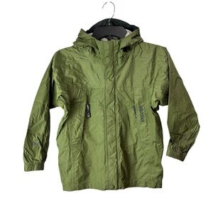 Marmot olive green waterproof jacket windbreaker rain jacket youth small 6-7